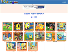 Tablet Screenshot of bobesponja.trijuegos.com